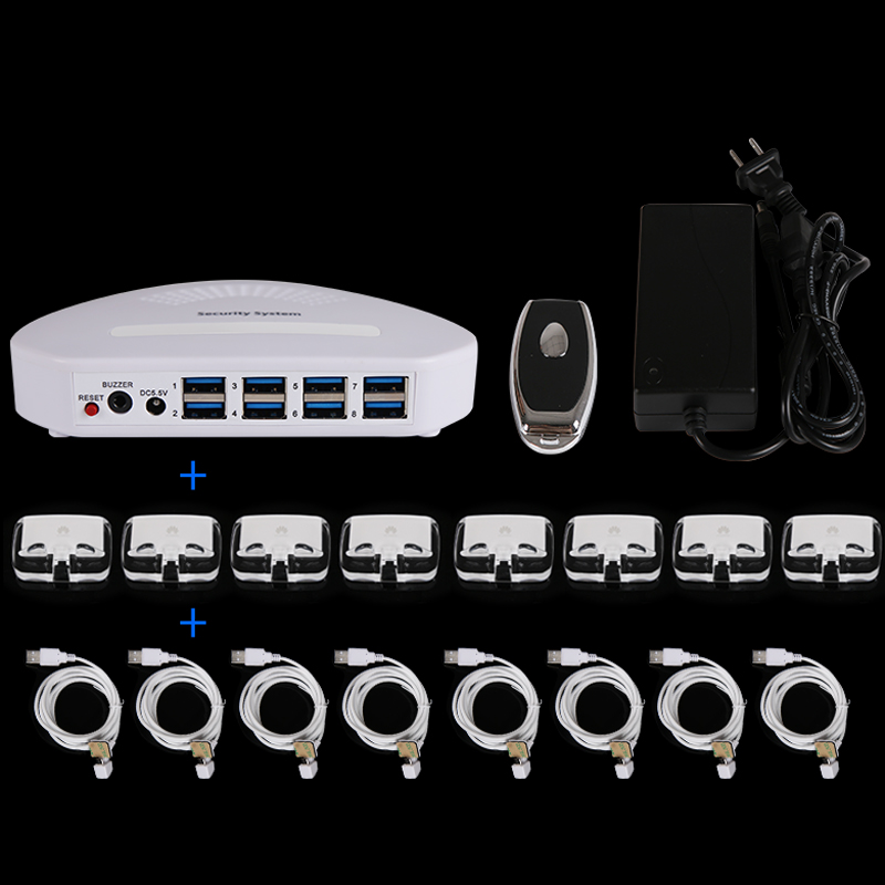 Cell Phone Display Security System 8 Ports Anti-theft Controller With Charging Cell Phone Display Security System 8 Ports Anti-theft Controller With Charging