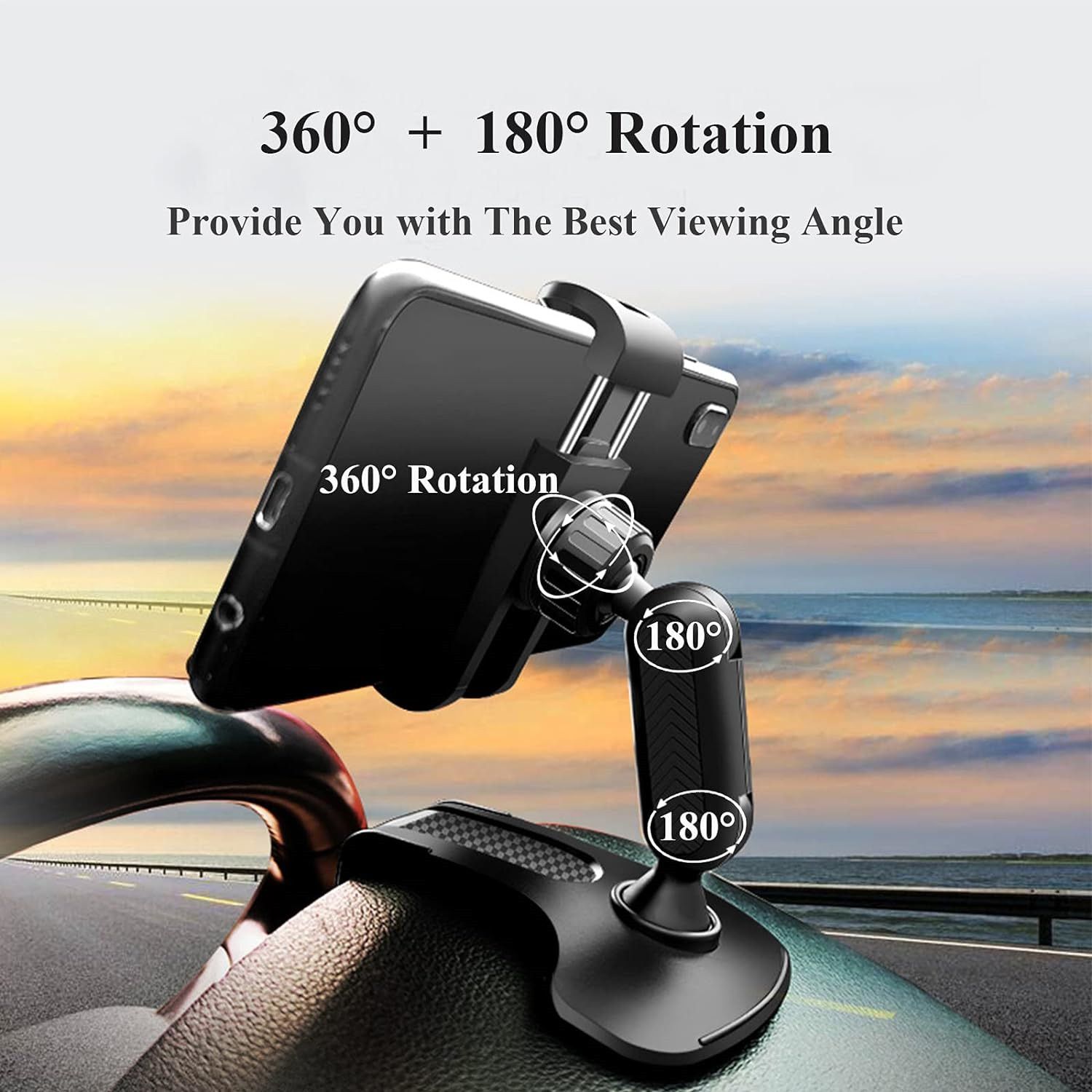 Flexible 360 Rotation Car Dashboard Mount Mobile Phone Holder