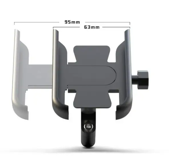 Aluminum Motorcycle  Bicycle Rearview Mirror Handlebard Car Phone Holder