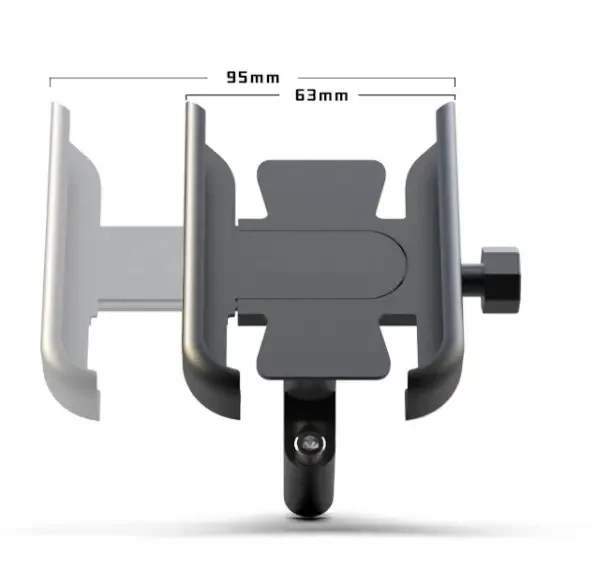 Aluminum Motorcycle  Bicycle Rearview Mirror Handlebard Car Phone Holder