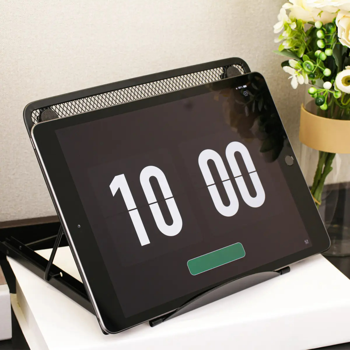 6 Levels Adjustable Height Metal Mesh Laptop Tablet Notebook Stand 