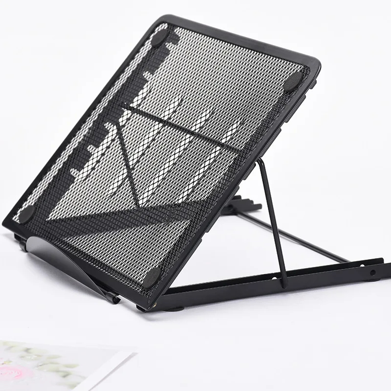 6 Levels Adjustable Height Metal Mesh Laptop Tablet Notebook Stand 6 Levels Adjustable Height Metal Mesh Laptop Tablet Notebook Stand