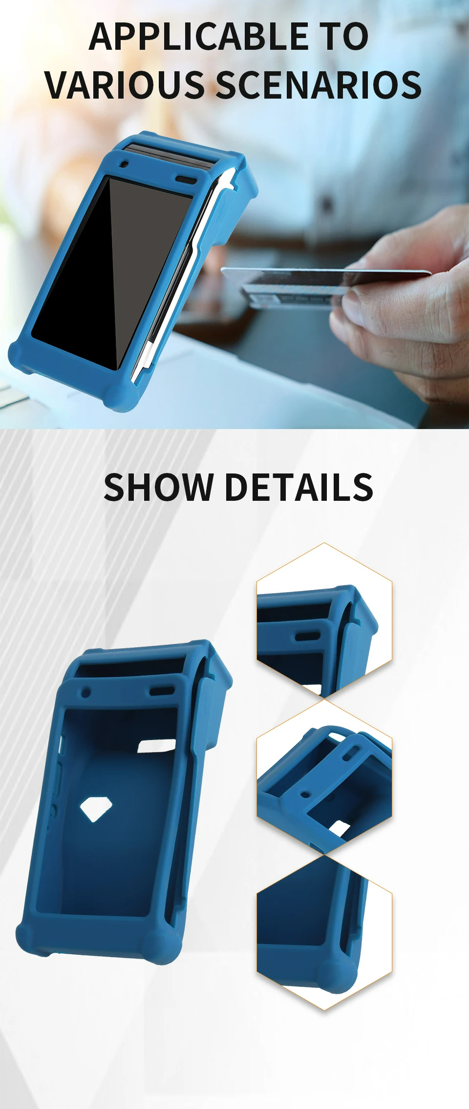 POS Machine Cover Silicone protective Case For NEXGO N3 POS Machine Cover Silicone protective Case For NEXGO N3