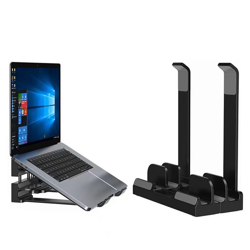 Vertical Laptop Stand Adjustable Dock for Space Saving Up to 17.3 Inch
