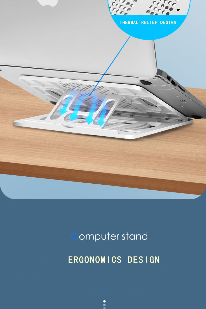 New Laptop Stand with 360 Rotating Base Laptop Ergonimic Foldable Laptop Riser