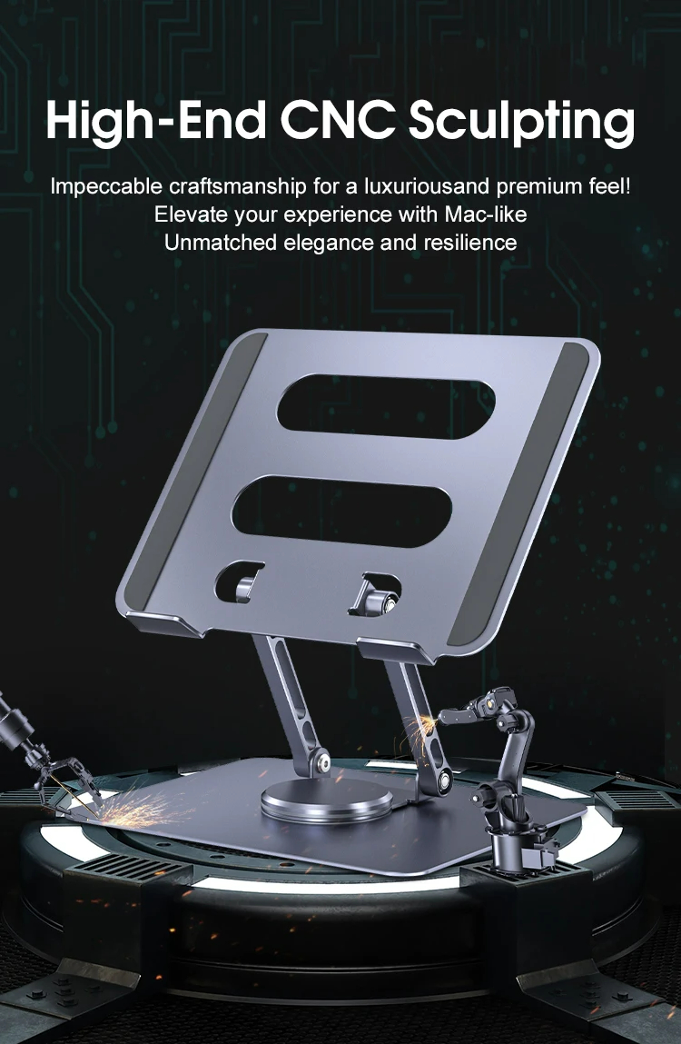 360 Rotating Base, Ergonimic Foldable Laptop Riser for Desk 360 Rotating Base, Ergonimic Foldable Laptop Riser for Desk