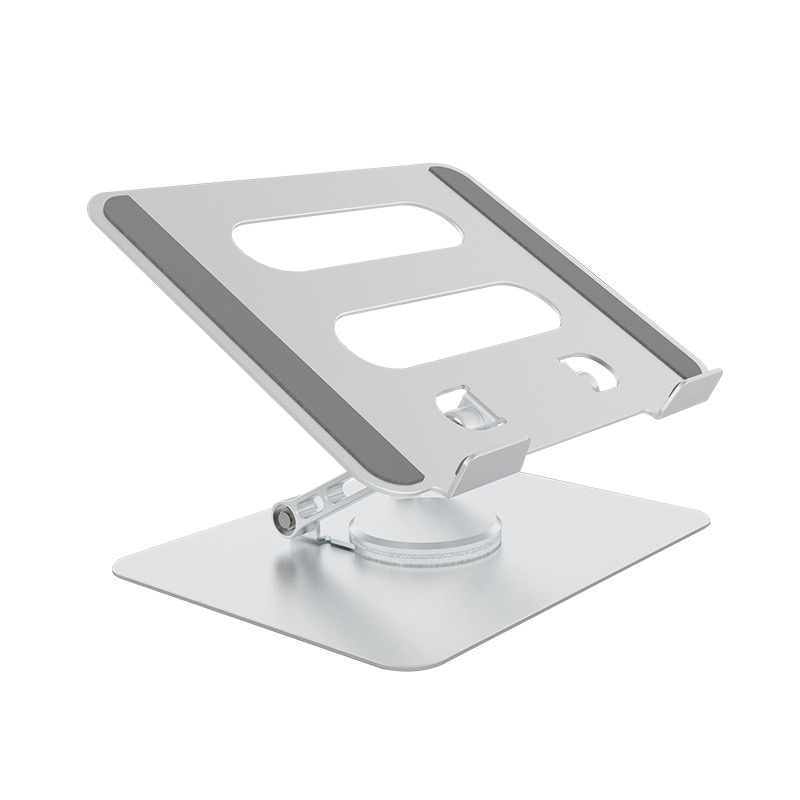  360 Rotating Base, Ergonimic Foldable Laptop Riser for Desk