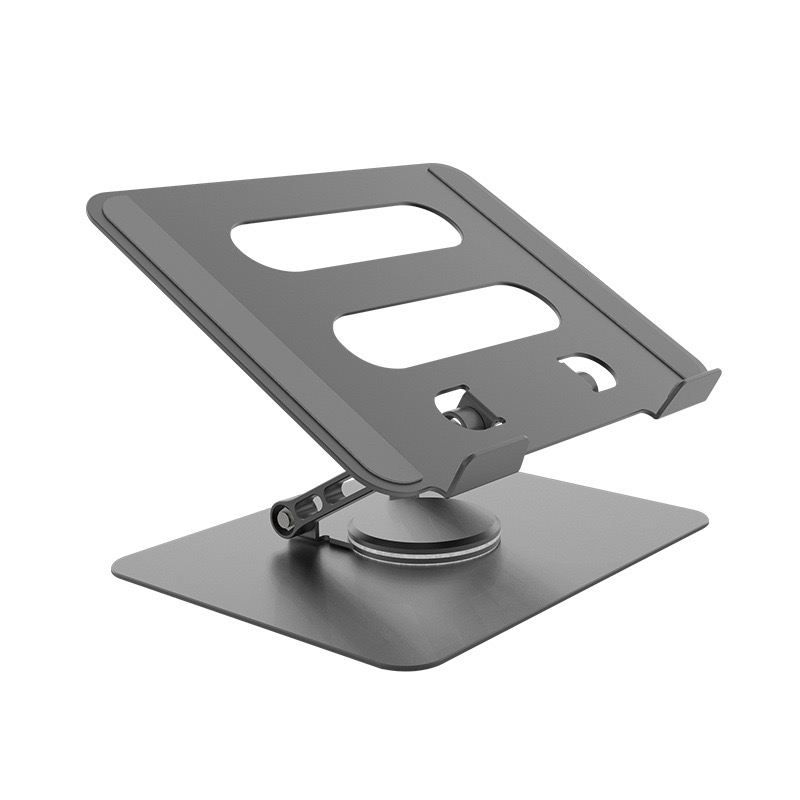  360 Rotating Base, Ergonimic Foldable Laptop Riser for Desk