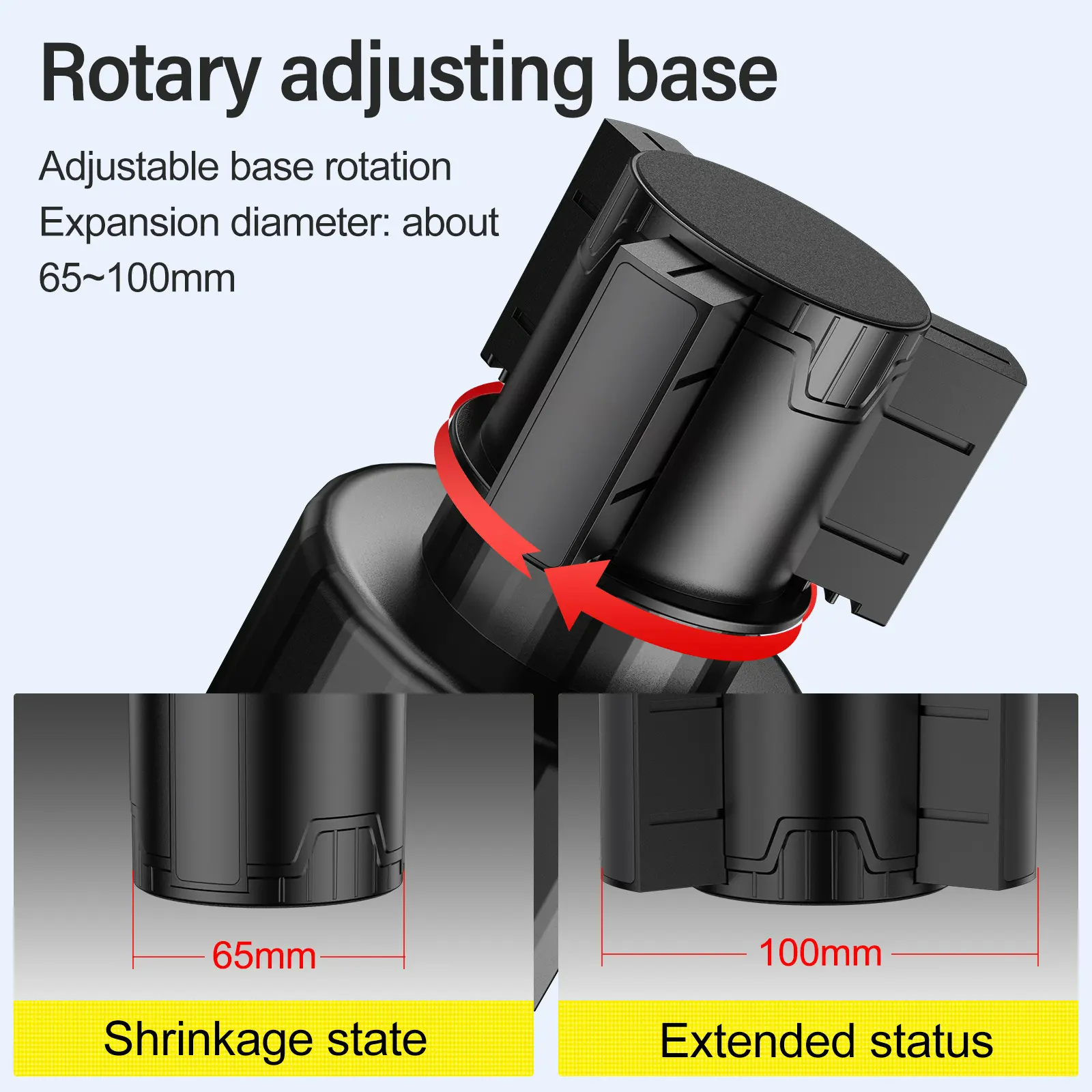 Expander Car Cup Tray Holder Adjustable Base Compatible with Bottles and Cups