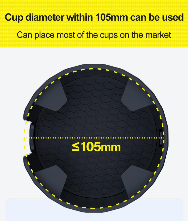 Adjustable 2.6-3.8 Inches Base Cup Holder Expander Car Tray Cup Holder
