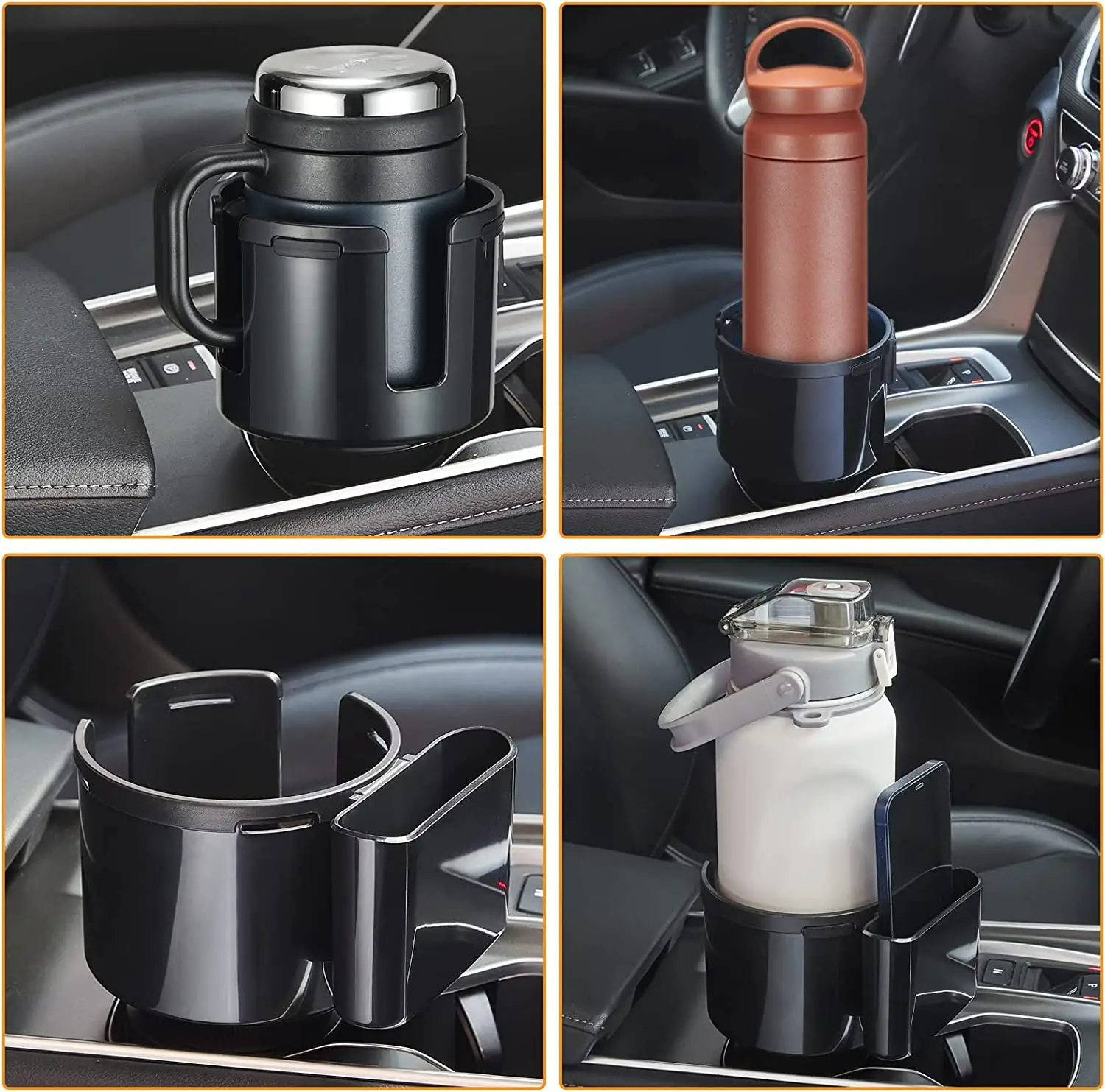 2 in 1 Car Cup Holder Car organizers With Phone Holder