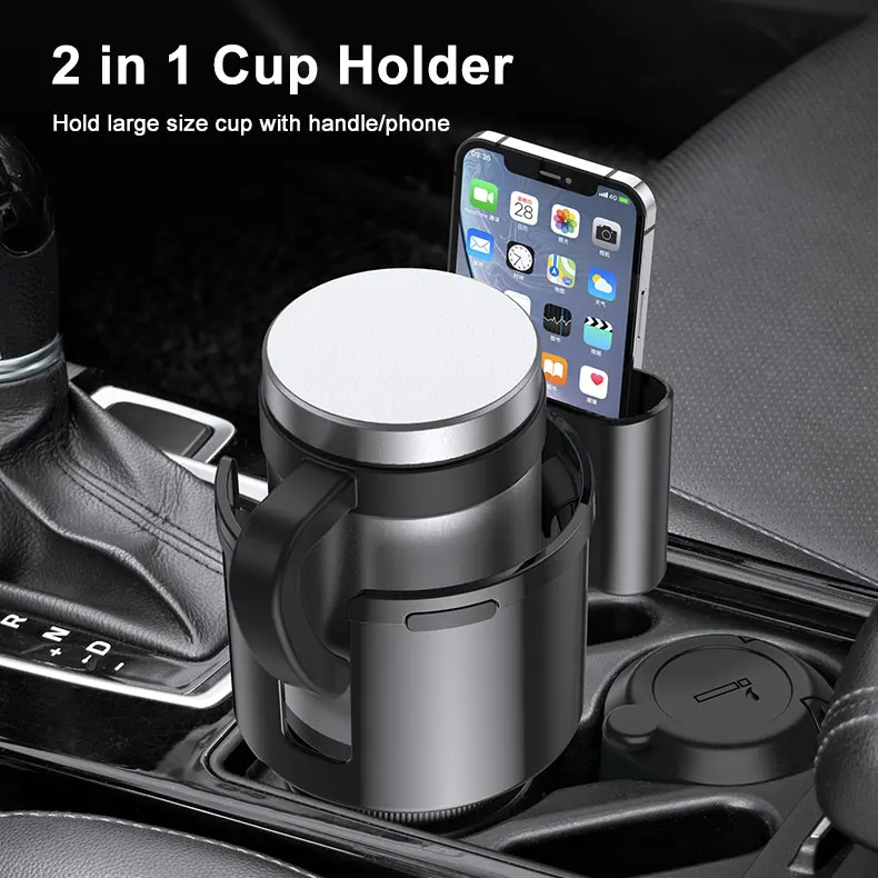 2 in 1 Car Cup Holder Car organizers With Phone Holder