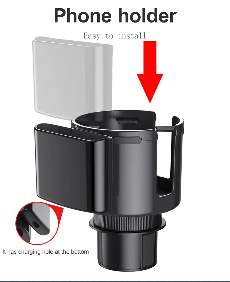 2 in 1 Car Cup Holder Car organizers With Phone Holder