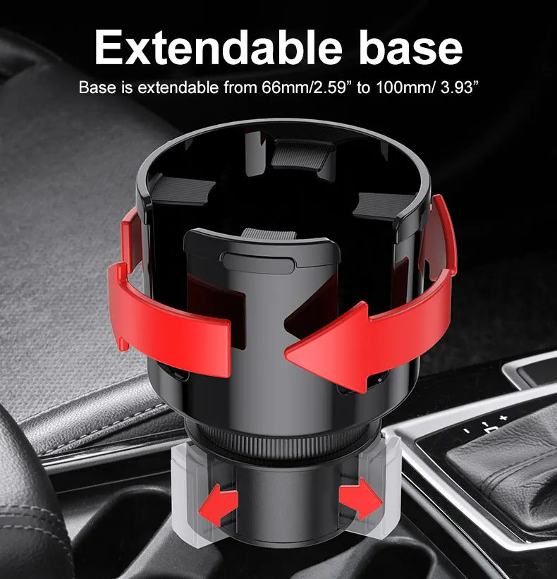 2 in 1 Car Cup Holder Car organizers With Phone Holder