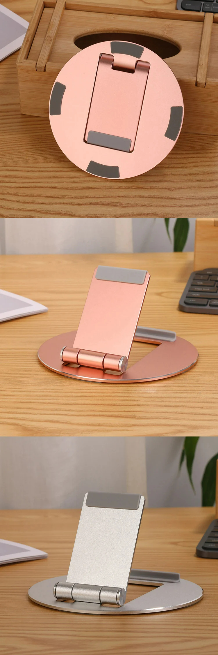 Portable 180 Rotating Completely Flat Shape Lazy Tablet Phone Holder