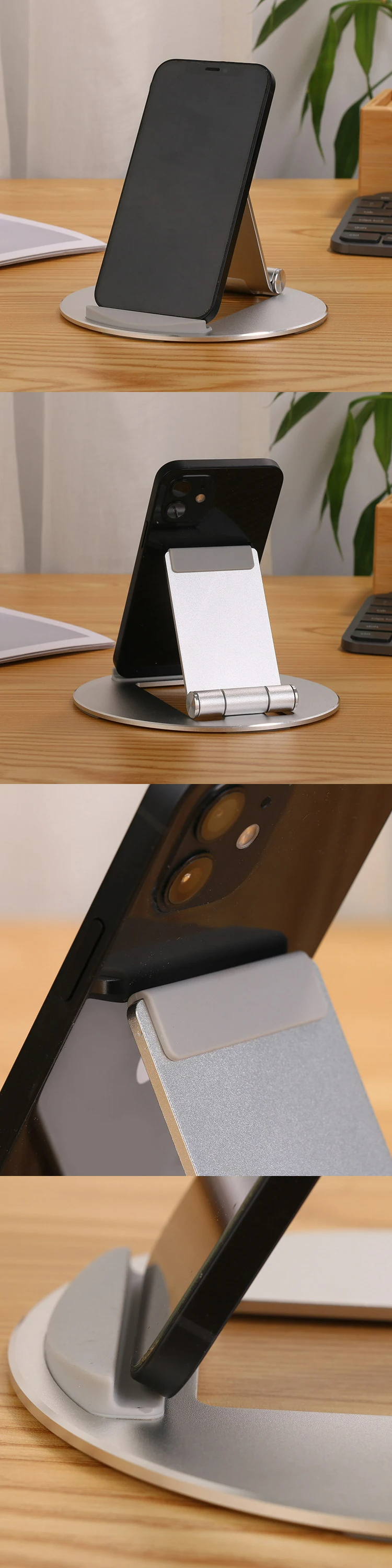 Portable 180 Rotating Completely Flat Shape Lazy Tablet Phone Holder