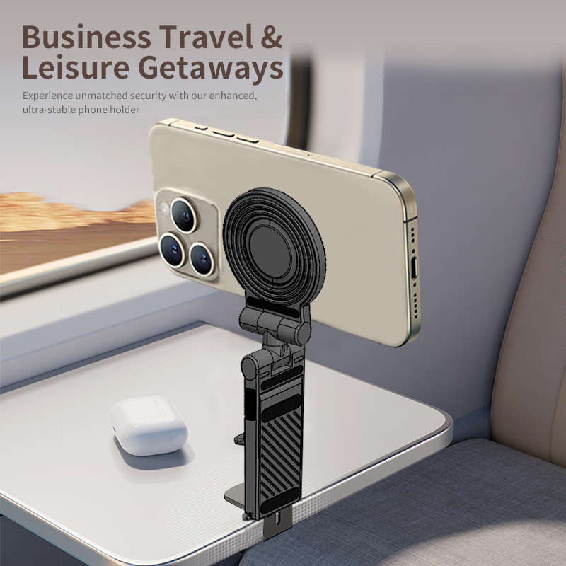 Universal Magnetic Phone Holder Rotation Hands-Free Airplane Phone Mount