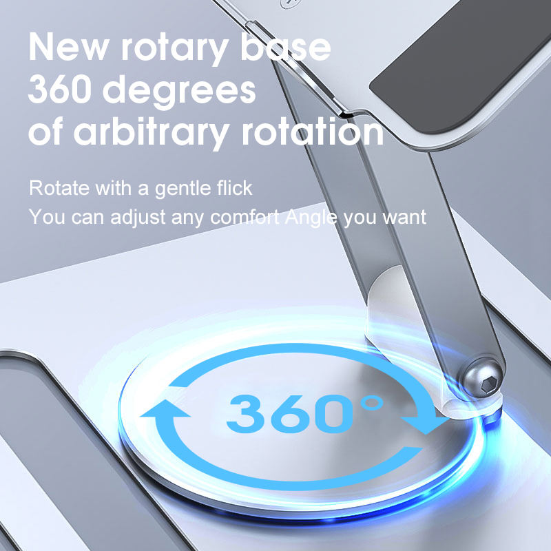 Newest Adjustable Laptop Holder Foldable 360 Rotating Notebook Stand