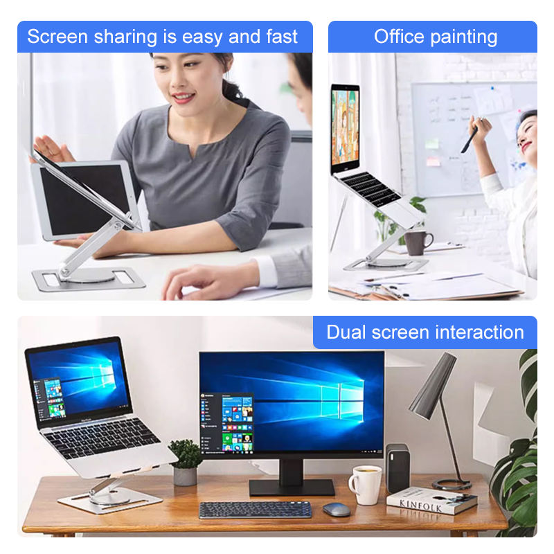 Newest Adjustable Laptop Holder Foldable 360 Rotating Notebook Stand