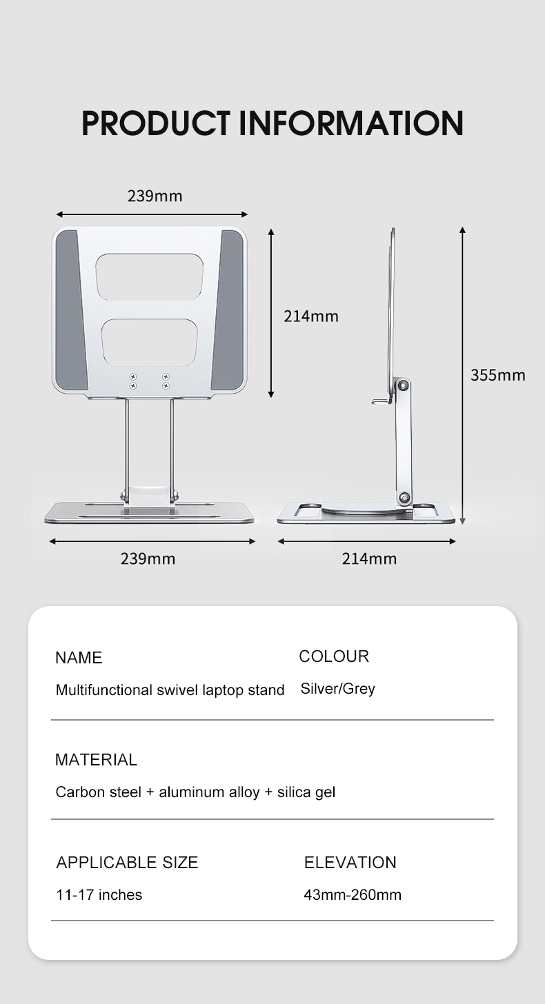 Newest Adjustable Laptop Holder Foldable 360 Rotating Notebook Stand Newest Adjustable Laptop Holder Foldable 360 Rotating Notebook Stand