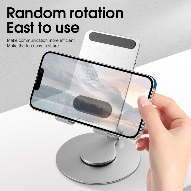  Hot Sale Anti-slip 360 Rotating Aluminum Mobile Phone Holders