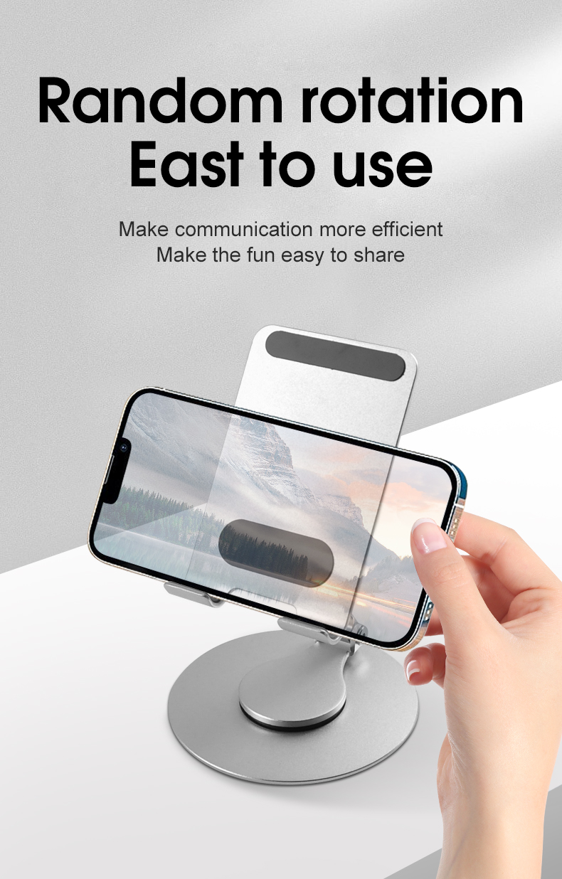  Hot Sale Anti-slip 360 Rotating Aluminum Mobile Phone Holders