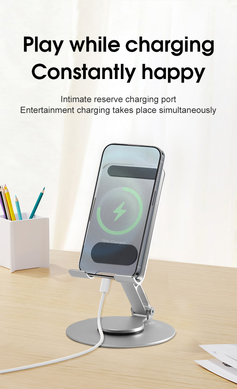  Hot Sale Anti-slip 360 Rotating Aluminum Mobile Phone Holders