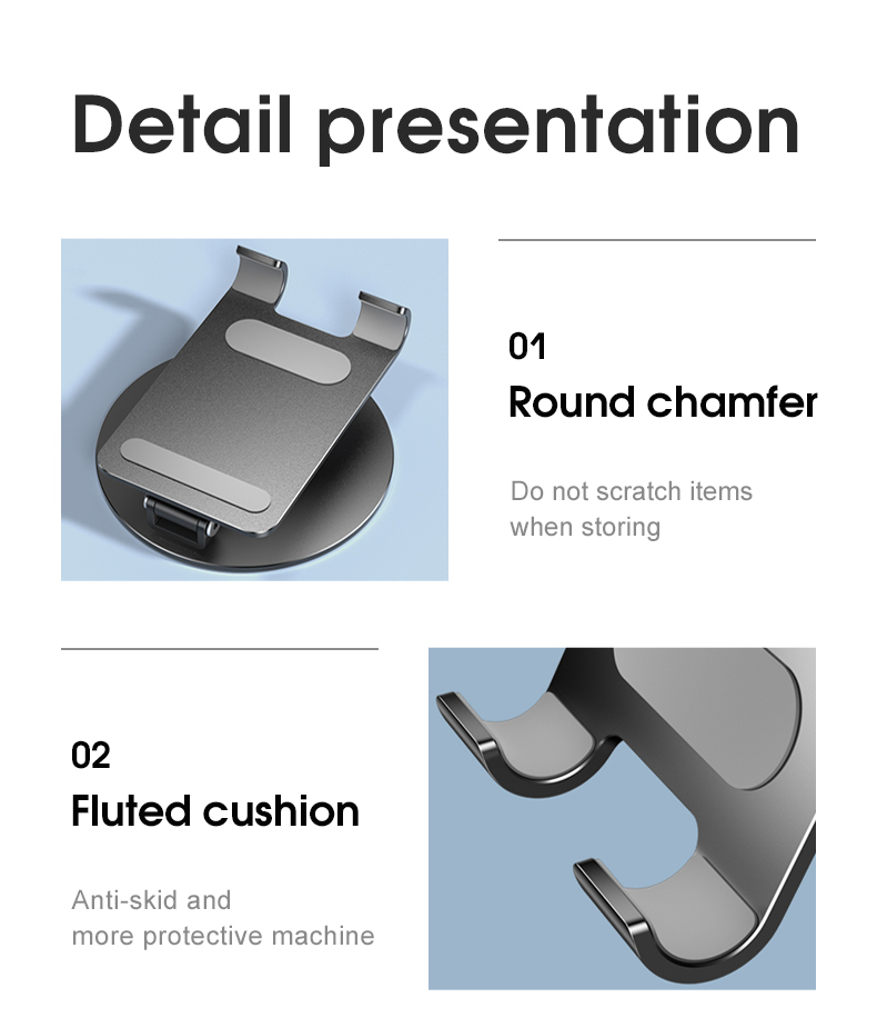  Hot Sale Anti-slip 360 Rotating Aluminum Mobile Phone Holders