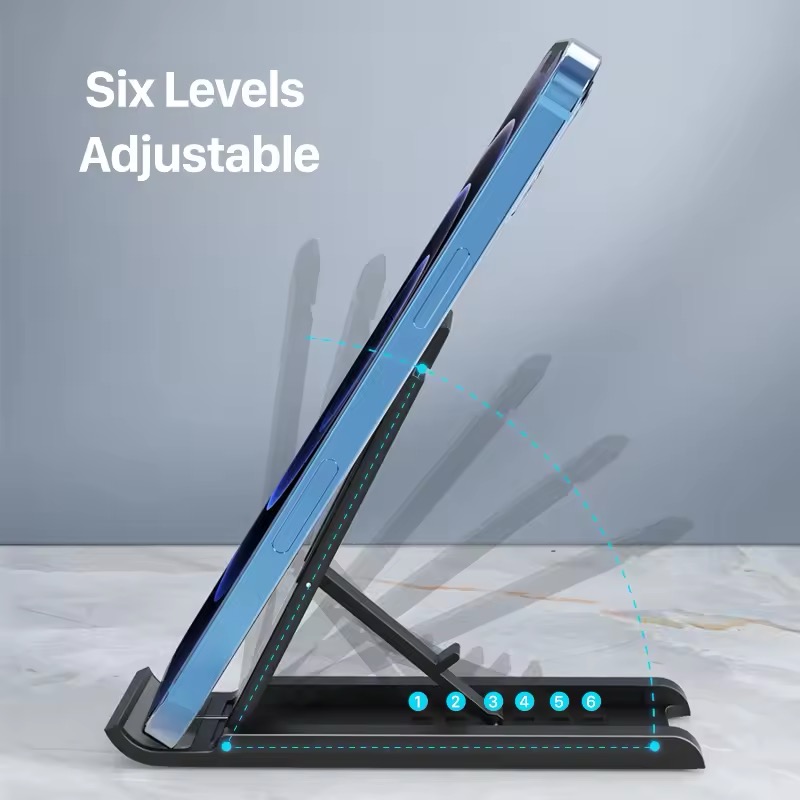 New 2024 Products Foldable Tablet Phone Stand Non Slip 6 Levels ABS Compatible