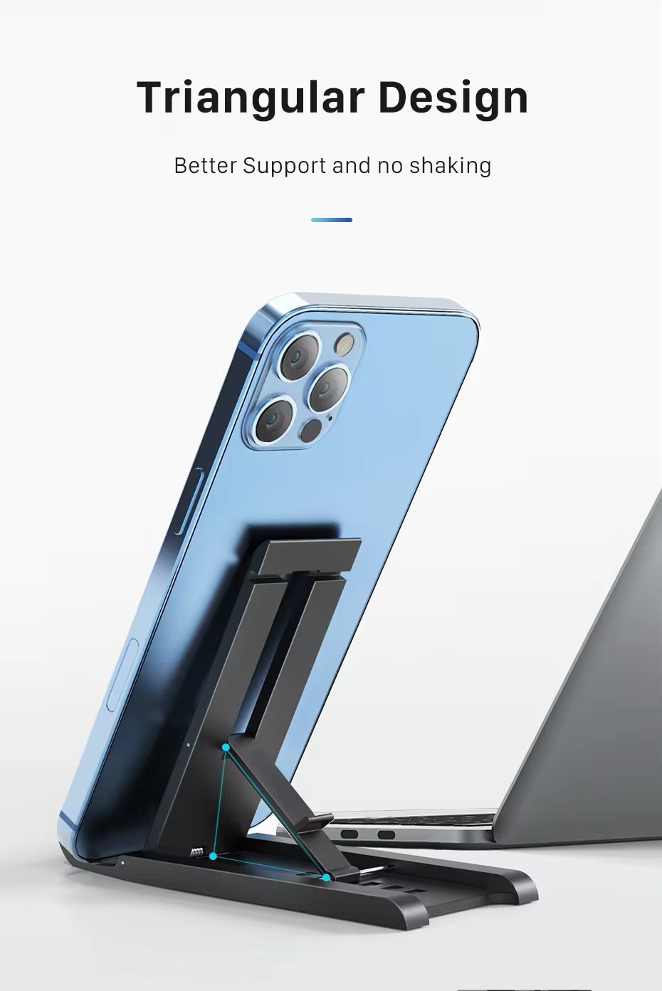 New 2024 Products Foldable Tablet Phone Stand Non Slip 6 Levels ABS Compatible