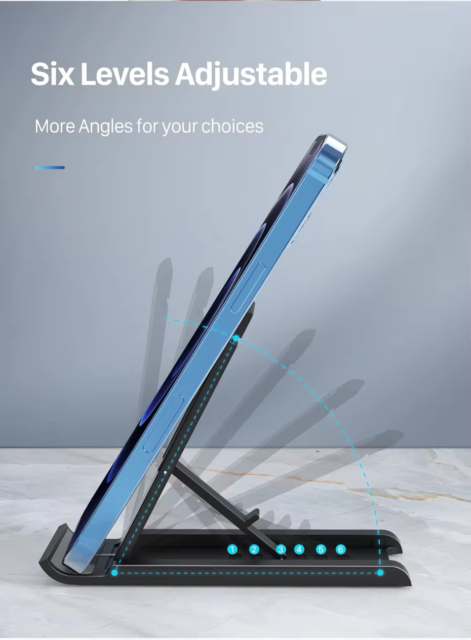 New 2024 Products Foldable Tablet Phone Stand Non Slip 6 Levels ABS Compatible