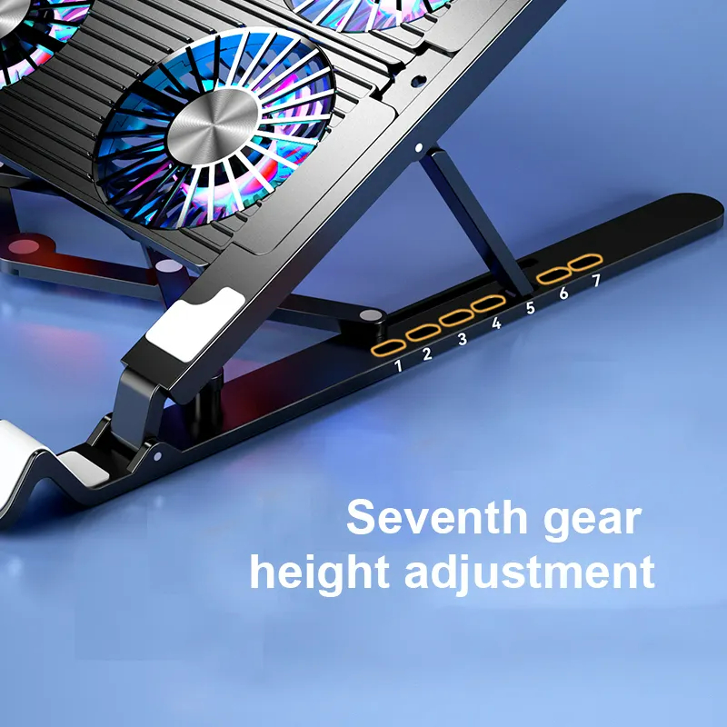 Muti-height Adjustable Plastic Laptop Holder Foldable Portable Computer Desktop Stand With Four Cool