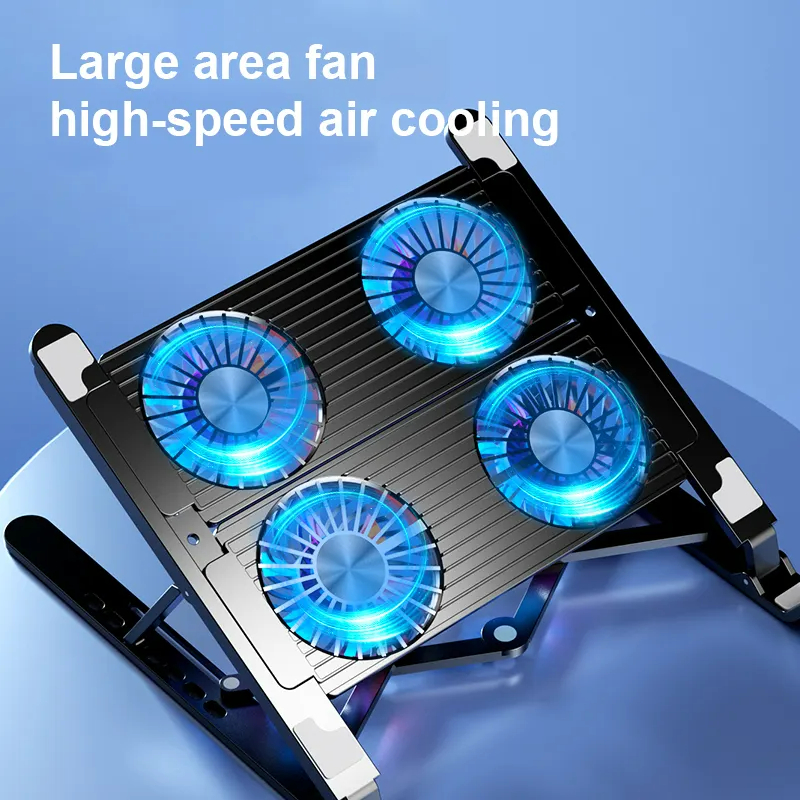 Muti-height Adjustable Plastic Laptop Holder Foldable Portable Computer Desktop Stand With Four Cool