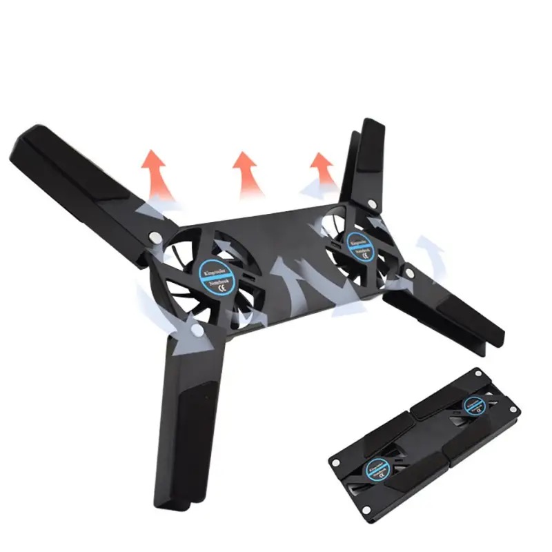 New Laptop Cooling Pad Laptop Cooler USB Powered Cooling Pad Bracket 2 Fans for Laptop
