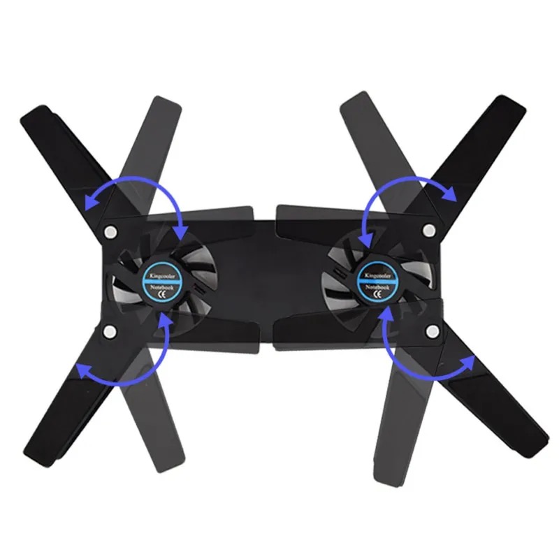 New Laptop Cooling Pad Laptop Cooler USB Powered Cooling Pad Bracket 2 Fans for Laptop