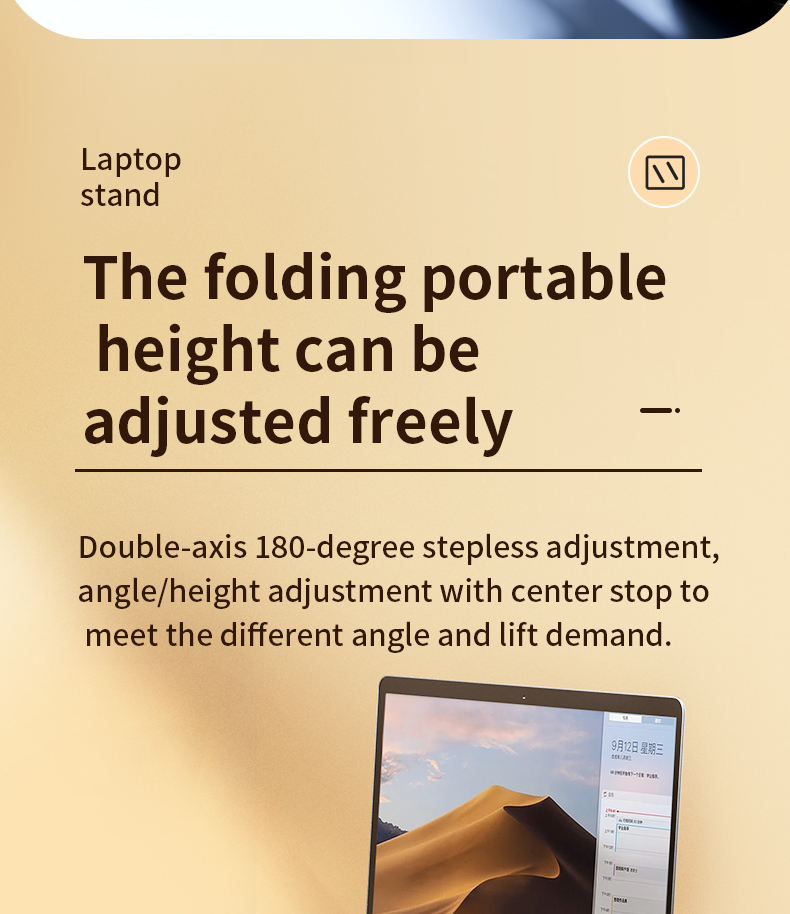 360 Degree Rotating Portable Laptop Bracket Hollow Heat Dissipation Height Adjustable Accessories 360 Degree Rotating Portable Laptop Bracket Hollow Heat Dissipation Height Adjustable Accessories