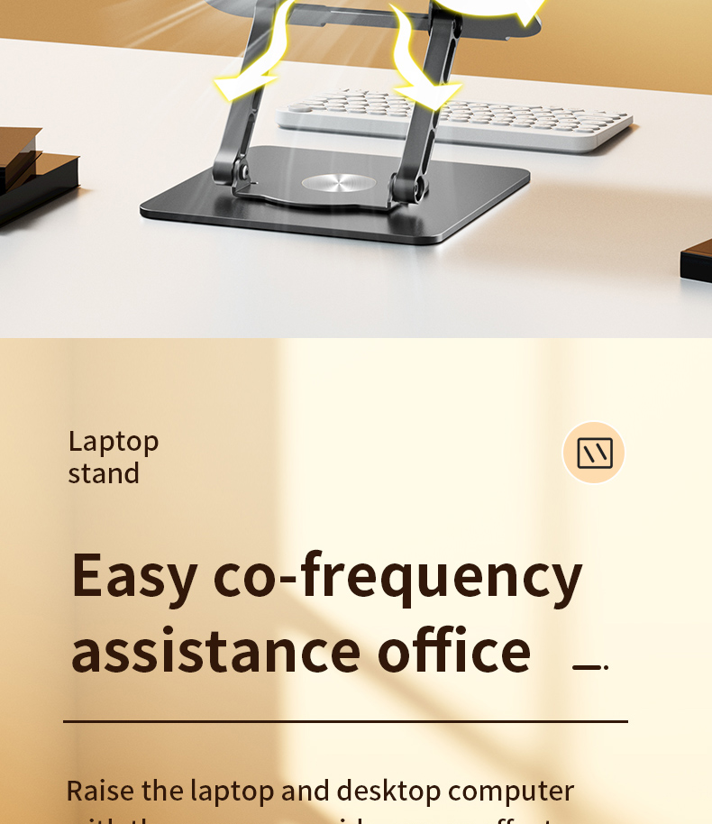 360 Degree Rotating Portable Laptop Bracket Hollow Heat Dissipation Height Adjustable Accessories 360 Degree Rotating Portable Laptop Bracket Hollow Heat Dissipation Height Adjustable Accessories