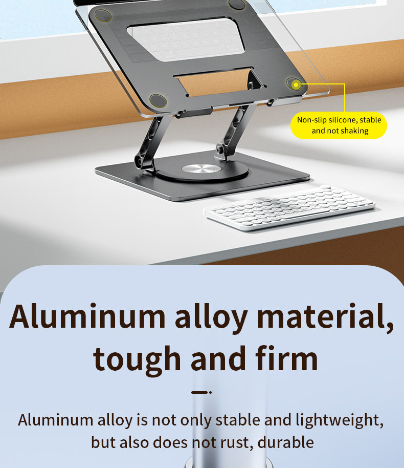 360 Degree Rotating Portable Laptop Bracket Hollow Heat Dissipation Height Adjustable Accessories 360 Degree Rotating Portable Laptop Bracket Hollow Heat Dissipation Height Adjustable Accessories