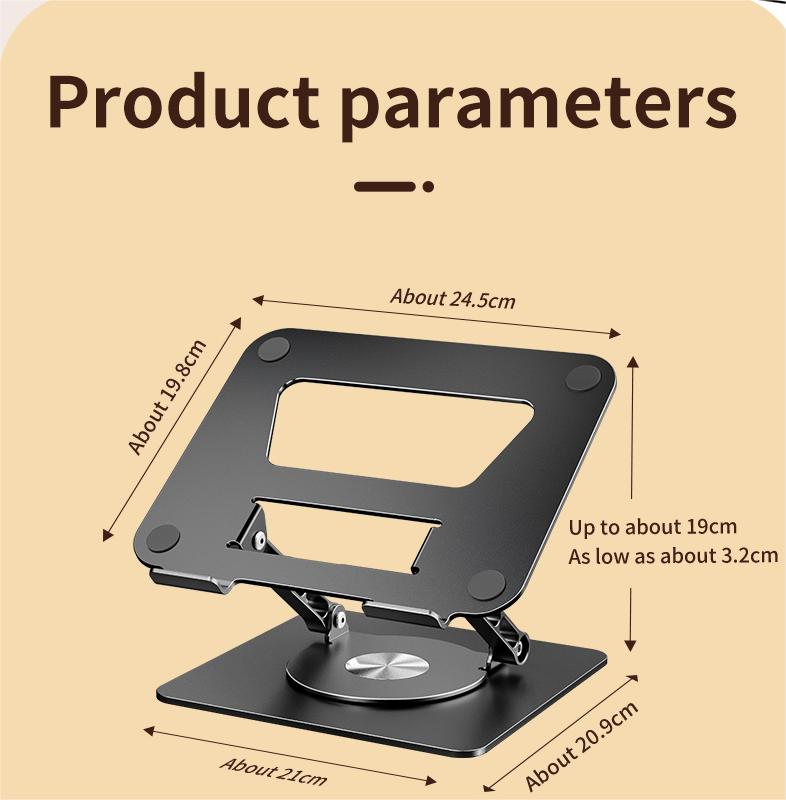 360 Degree Rotating Portable Laptop Bracket Hollow Heat Dissipation Height Adjustable Accessories 360 Degree Rotating Portable Laptop Bracket Hollow Heat Dissipation Height Adjustable Accessories