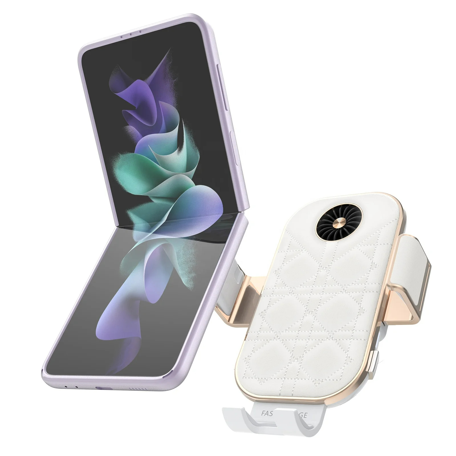 15W Wireless Car Charger for Samsung Galaxy Z Flip 6 5 iPhone Fast Charging 