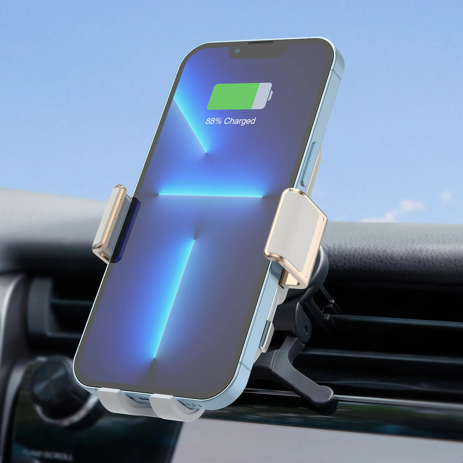 15W Wireless Car Charger for Samsung Galaxy Z Flip 6 5 iPhone Fast Charging 