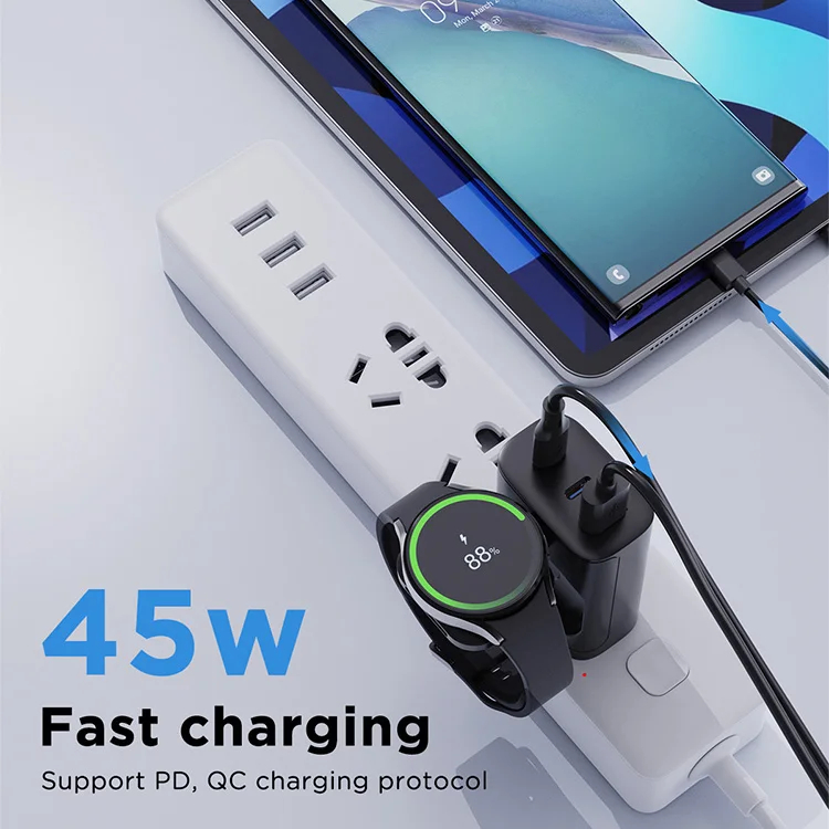 Foldable Samsung Iphone Watch Charging Block 43W 23W PD USB C Wall Desktop Plug Phone Power Charger Foldable Samsung Iphone Watch Charging Block 43W 23W PD USB C Wall Desktop Plug Phone Power Charger