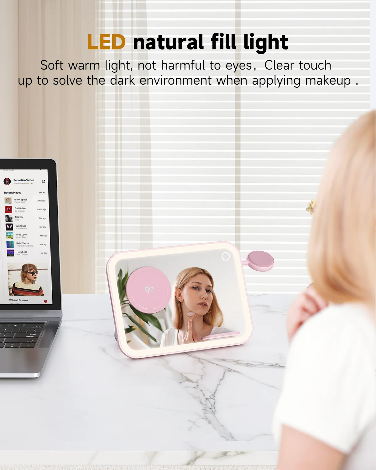 15W 3 in 1Magnetic Wireless Charger Station Vanity Mirror LED Night Light for iPhone iWatch Aipods 15W 3 in 1Magnetic Wireless Charger Station Vanity Mirror LED Night Light for iPhone iWatch Aipods