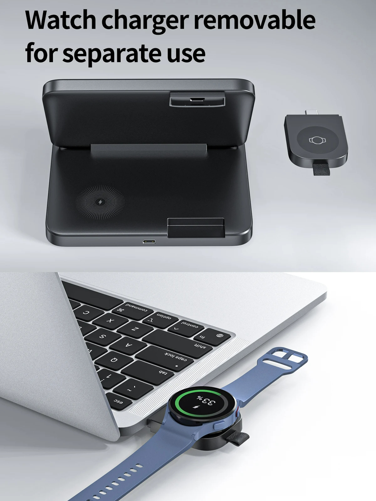 15W 3 In 1 Wireless Charger For Galaxy Z Fold 4 3 2 For All Samsung Tablet Watch Buds