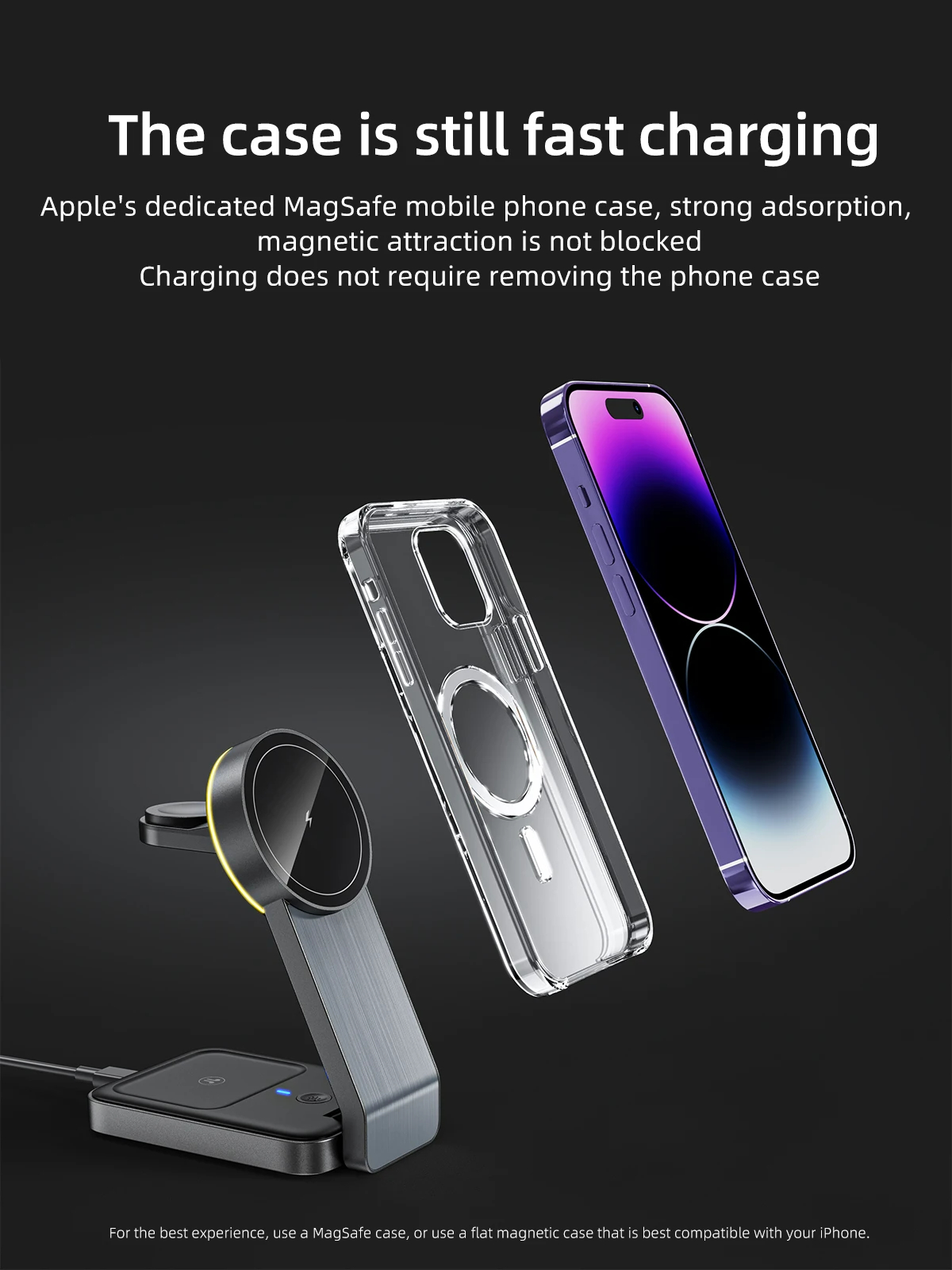15W Magnetic Macsafe Fast QI Wireless Charging Wireless Fast Charger Station For Apple 3 In 1 15W Magnetic Macsafe Fast QI Wireless Charging Wireless Fast Charger Station For Apple 3 In 1