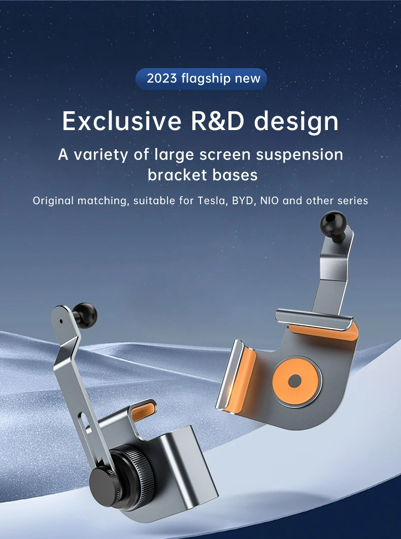 Car Phone Holder aluminum Alloy Car Mount Mechanical Car Mount For Tesla Console Screen
