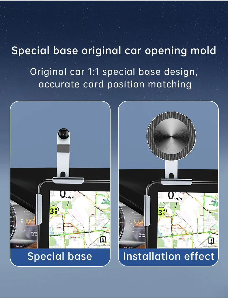 Car Phone Holder aluminum Alloy Car Mount Mechanical Car Mount For Tesla Console Screen