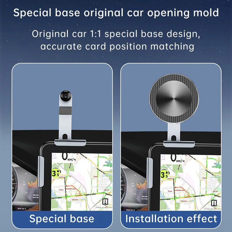 Car Phone Holder aluminum Alloy Car Mount Mechanical Car Mount For Tesla Console Screen