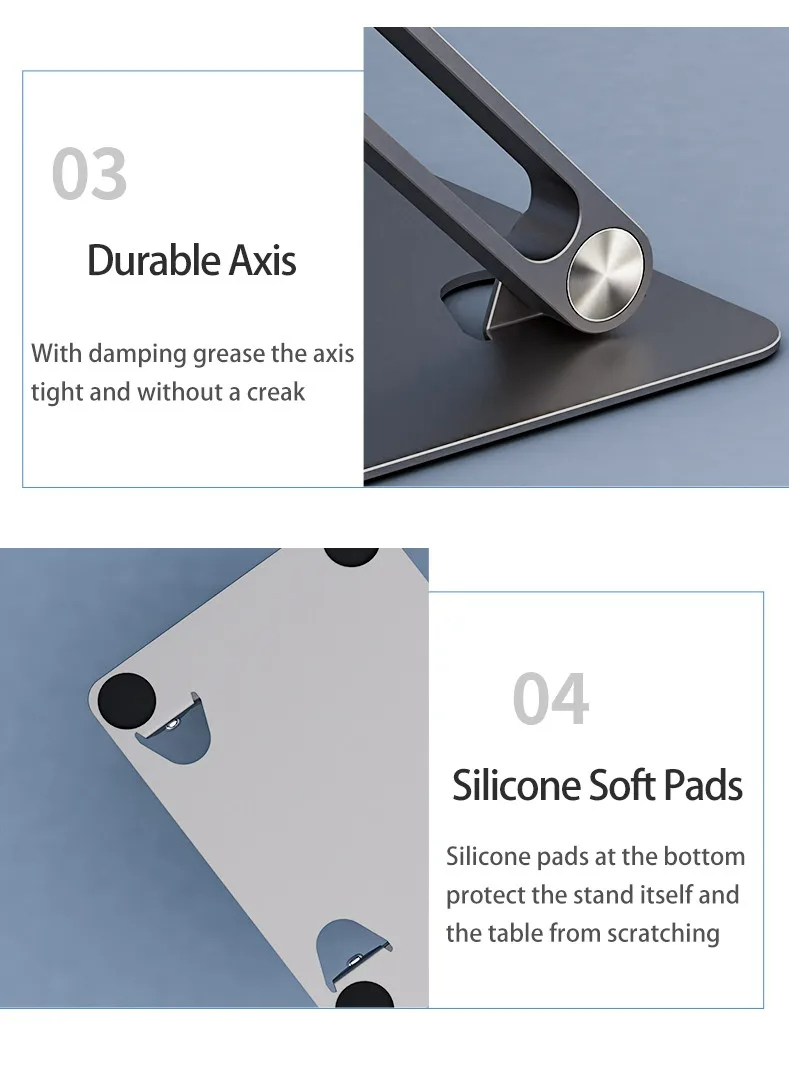 Hot Sale Oem Adjustable Aluminum Laptop Stand Portable Foldable Notebook Holder Riser Metal Notebook Hot Sale Oem Adjustable Aluminum Laptop Stand Portable Foldable Notebook Holder Riser Metal Notebook