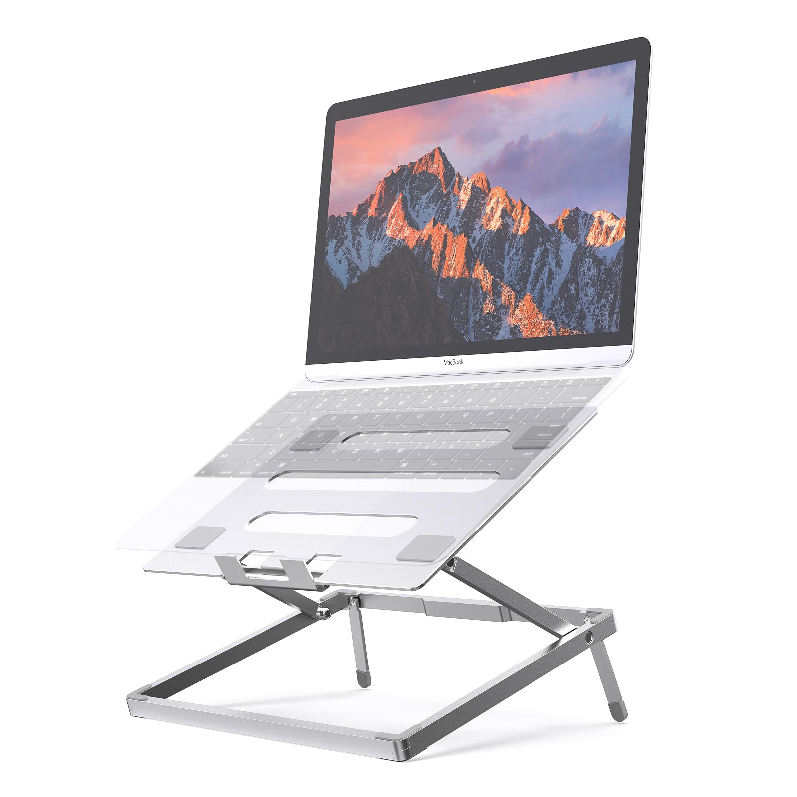 Newest 2024 Ultrathin Laptop Stand Four Axis Heightening Laptop Holder for Desk Height Adjustable